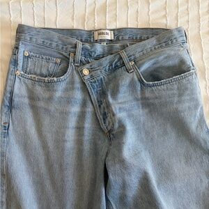 Agolde Criss Cross Light Blue high rise straight-Leg Women’s Jeans
